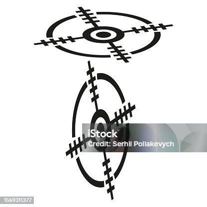 istock Crosshair, target, aim icon. Targeting concept. Vector illustration. EPS 10. 1569311377
