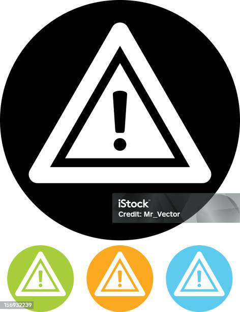 Danger Sign Vector Icon Isolated On White Stock Illustration - Download Image Now - Alertness, Cut Out, Danger