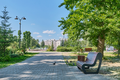 Path in public park in Tin Shui Wai, Hong Kong city