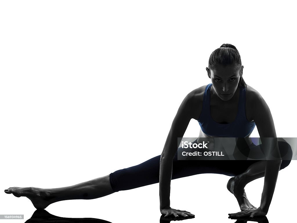 Frau Ausübung yoga stretching Beine Aufwärmen - Lizenzfrei Aerobic Stock-Foto