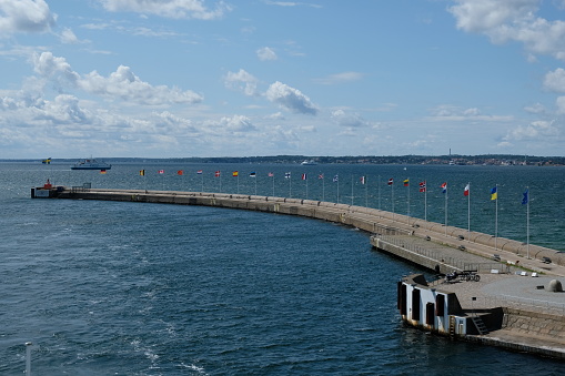 Sweden Helsingborg port harbour pier lighthouse