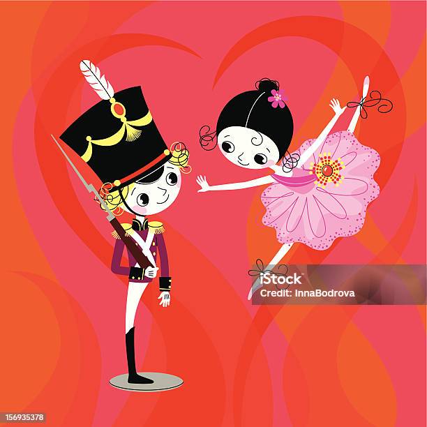 Tin Soldaten Und Ballerina Stock Vektor Art und mehr Bilder von Spielzeugsoldat - Spielzeugsoldat, Balletttänzer, Stabilität