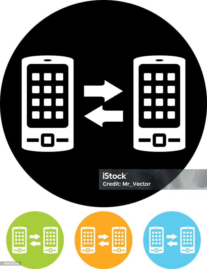 Vector icon - Bluetooth mobile phone connection Cell phone bluetooth connection – Vector icon Bluetooth stock vector