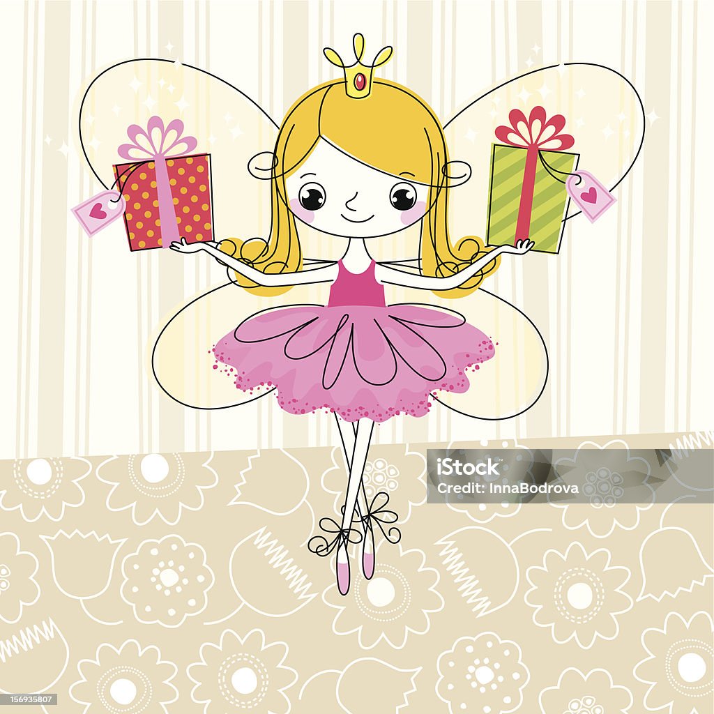 Fairy and Gifts. Fairy with a Gifts. Birthday stock vector
