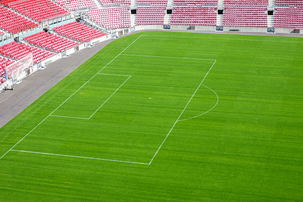 istock Football grass background 156937119