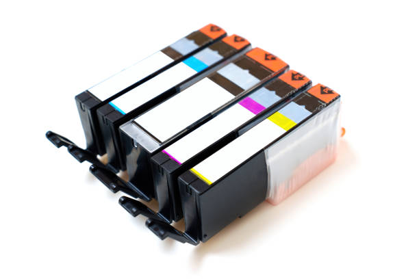 Fresh Inkjet Printer Cartridges Isolated on White