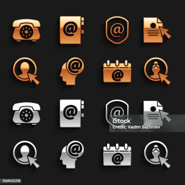 Email Mouse Icon Set Mail And Email Document Cursor Create Account Screen Calendar With ...