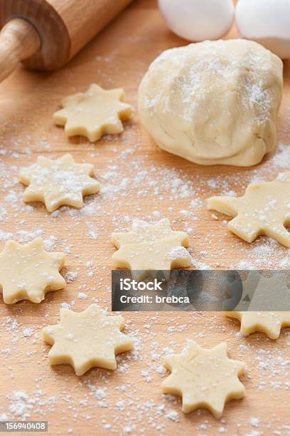 Kitchen Utensil With Raw Christmas Cookies Stock Photo - Download Image Now - Animal Egg, Baked Pastry Item, Baking