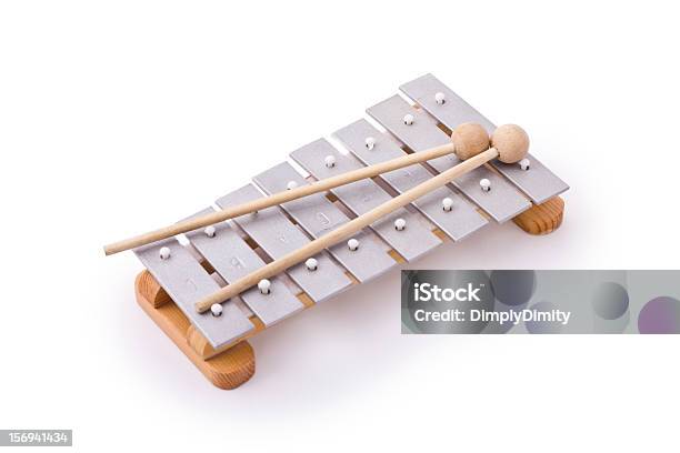 Glockenspiel Isolated On White Stock Photo - Download Image Now - Xylophone, Cut Out, Glockenspiel