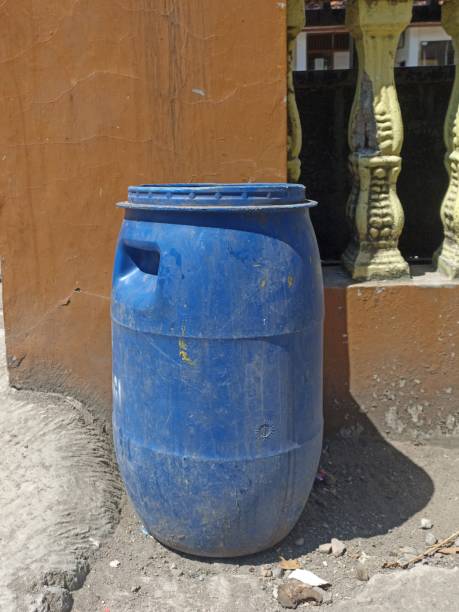 istock Used trash cans recycled from Drum 1569440656