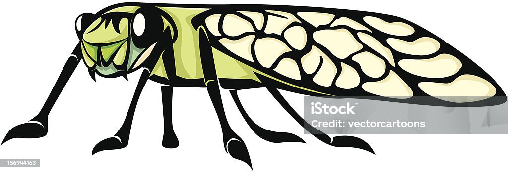 Green Cykada Owad Ilustracja wektorowa - Grafika wektorowa royalty-free (Cykada)