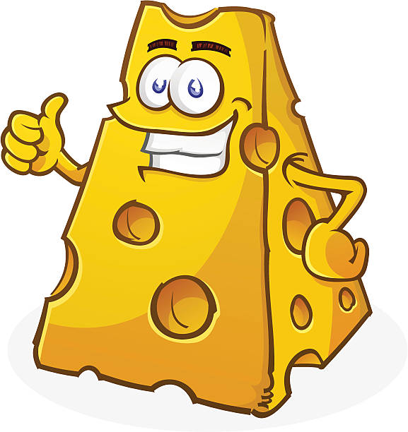 치즈 문자 최고야 - cheese swiss cheese portion vector stock illustrations