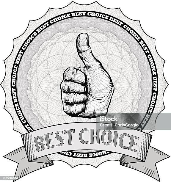 Vetores de Polegares Para Cima O Melhor Escudo Choice Award e mais imagens de Acordo - Acordo, Branco, Cliente