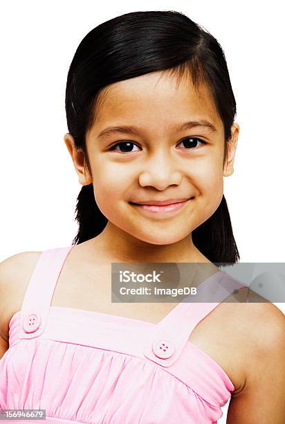 Retrato Da Menina Sorridente - Fotografias de stock e mais imagens de Asiático e indiano - Asiático e indiano, Autoconfiança, Branco