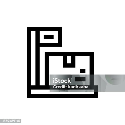 istock Shipping Weight Line icon, Design, Pixel perfect, Editable stroke. Logo, Sign, Symbol. Delivery Elements, Courier, Cargo, Container, Express Delivery, Shipping, Transportation. 1569489145