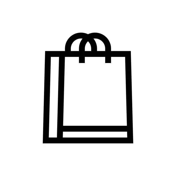 Vector illustration of Shopping Bag Line icon, Design, Pixel perfect, Editable stroke. Logo, Sign, Symbol. Buying, Shopping Mall, Cart, Gift Box, Buying.