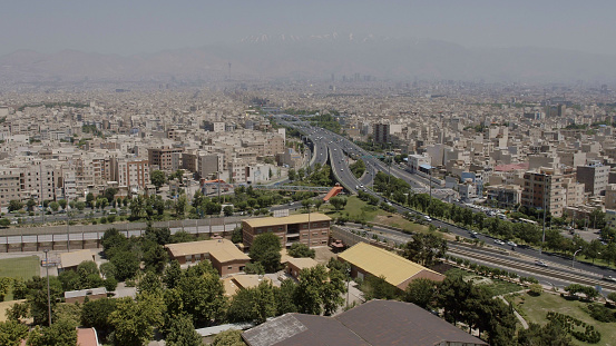 The cityscape of Tehran the capital city of the Islamic Republic of Iran