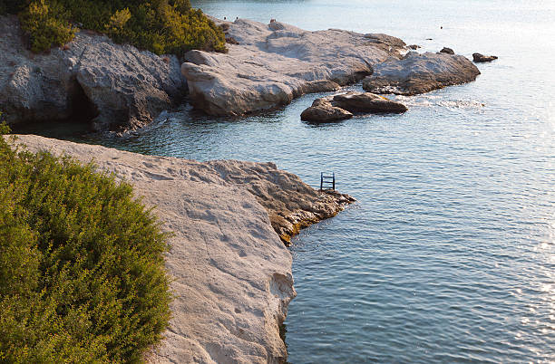 Aegina island at the mediterranean sea in Greece. Agia Marina area.