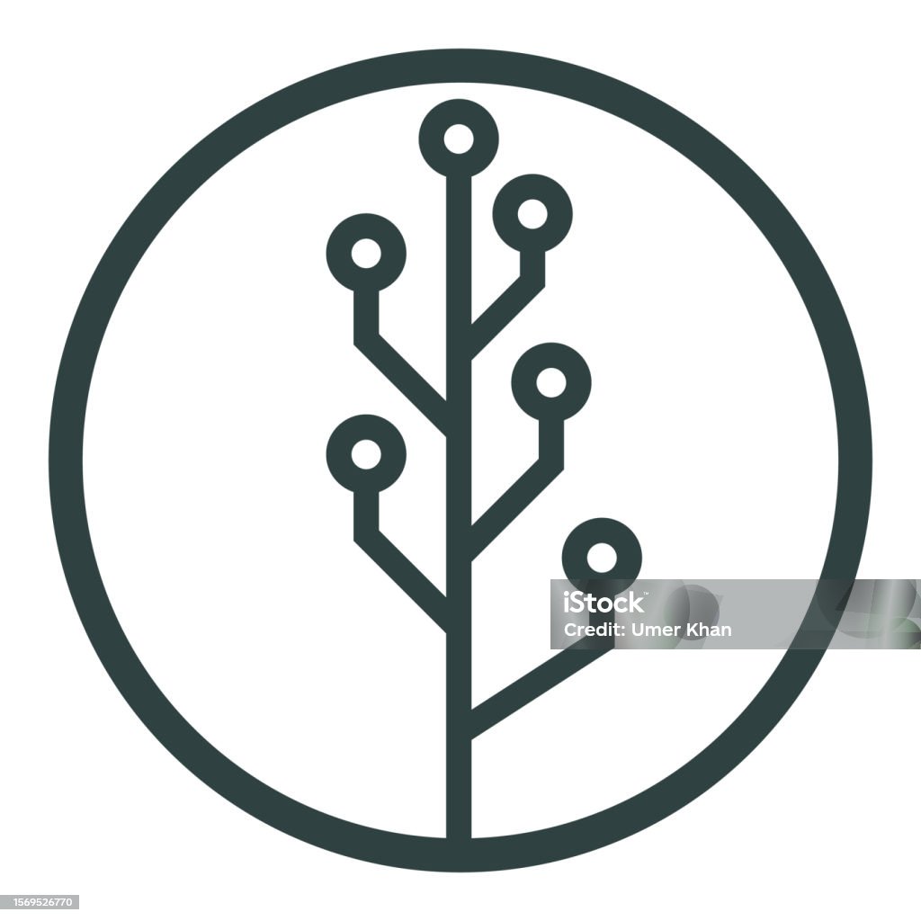 Tech Tree Logo Template Design Stock Illustration - Download Image Now ...