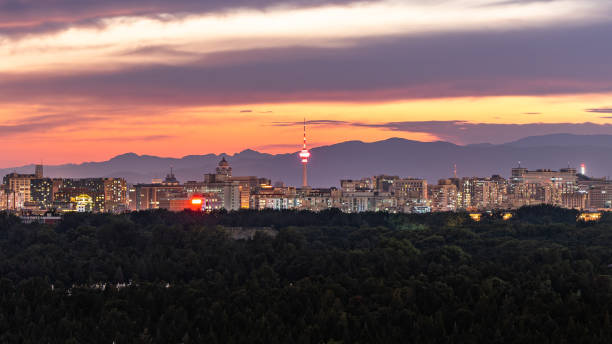 istock CCTV tower sunset glow city lights at night 1569592915