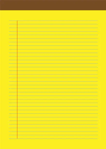 Vector illustration of Yellow Notepad