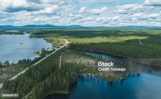 Roadtrip Through Swedish Summer Landscape Stock Photo - Download Image Now - Varmland, Above, Adventure