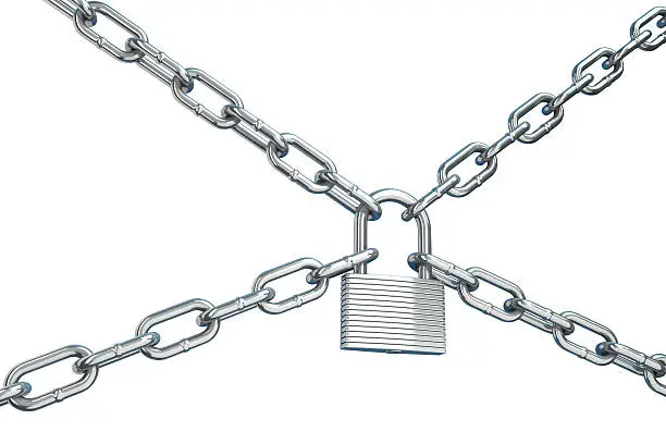 Photo of lock on a chain