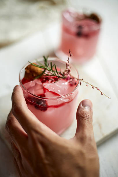 istock Refreshing cold summer drink,Pink Rose cocktail or mocktail 1569635405