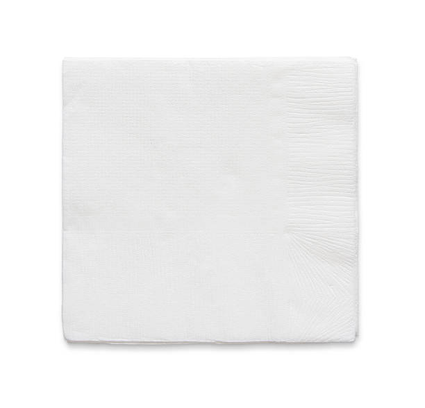 branco papaer guardanapo - napkin imagens e fotografias de stock