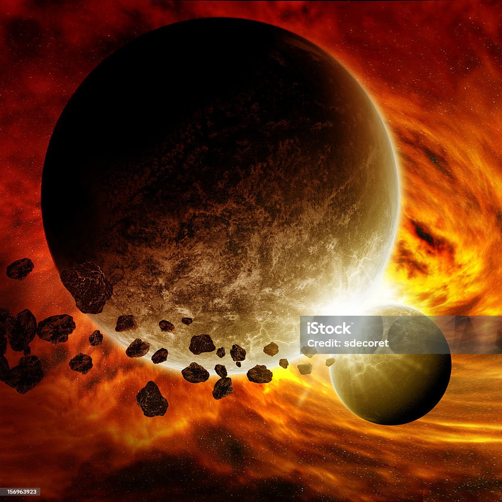 Planet earth armageddon - Стоковые фото Астероид роялти-фри