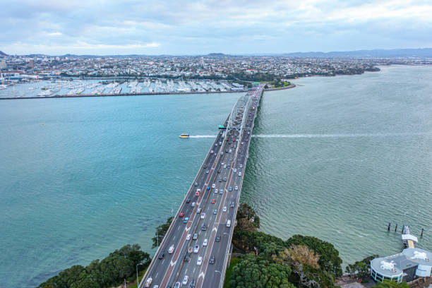 istock Traffic on Auckland Harbour Bridge 1569640696