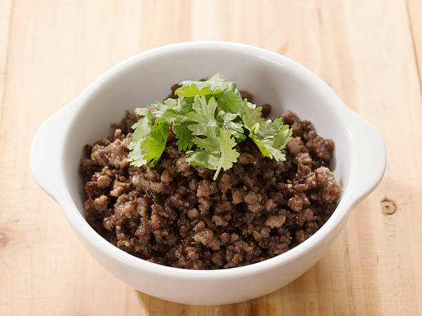 carne picada - ground chuck fotografías e imágenes de stock