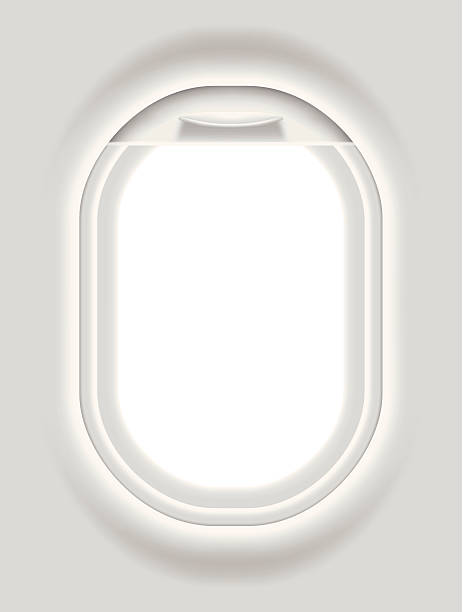 항공기 왜고너의 둥근 창 - airplane porthole stock illustrations