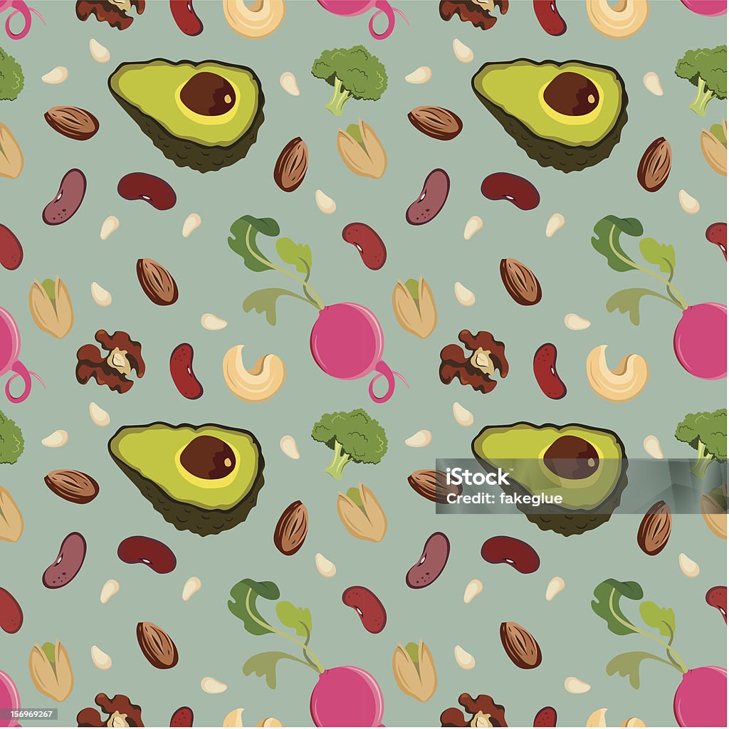 Comida saludable patrón - arte vectorial de Aguacate libre de derechos