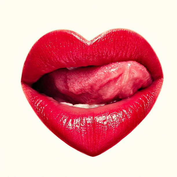 Heart Shaped Lips stock photo