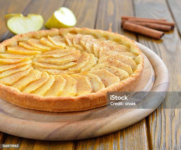 Tart With Apples And Cinnamon Stock Photo - Download Image Now - Apple Tart, Apple Pie, Cinnamon