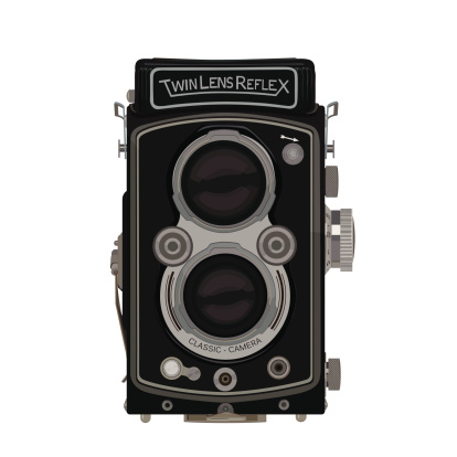 Old School Classic TLR Camera. EPS, JPEG, AI included.