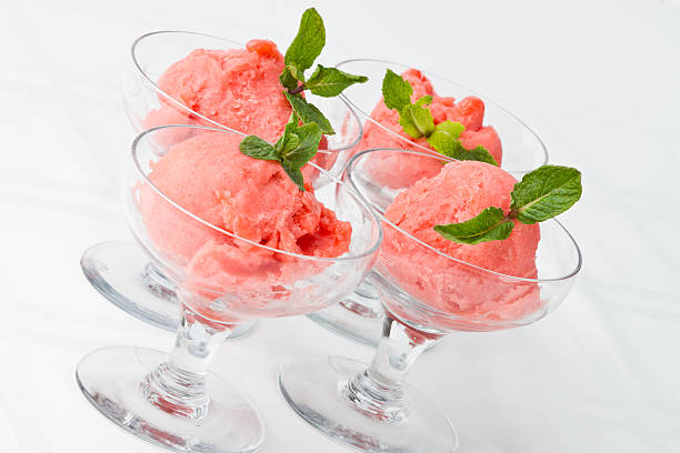 istock Strawberry Sorbet with Fresh Mint 156975067