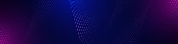 istock Abstract blue and purple gradient background with glowing geometric lines. Modern shiny triangle lines. Futuristic concept. Suit for cover, poster, header, banner, brochure, website, flyer 1569751050