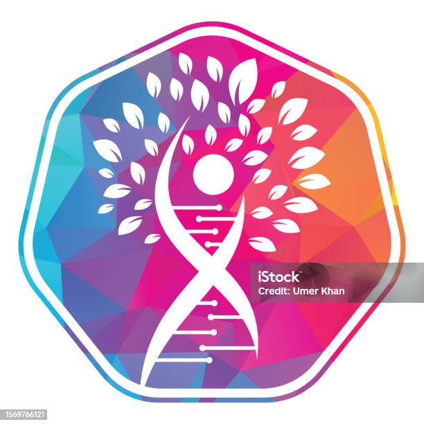 Dna Tree Vector Logo Design Stock Illustration - Download Image Now ...
