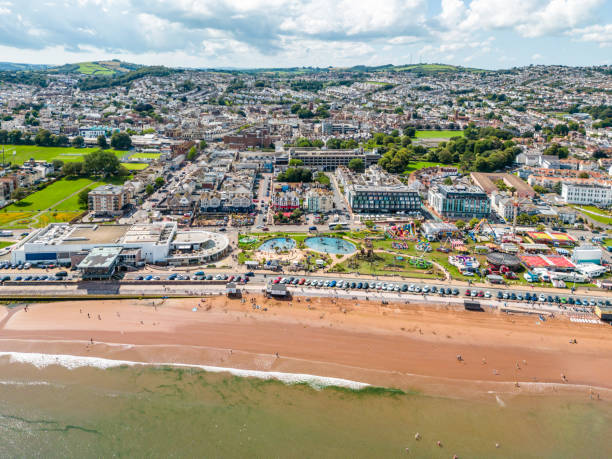 istock Paignton Seafront with funfair and beach 1569771014