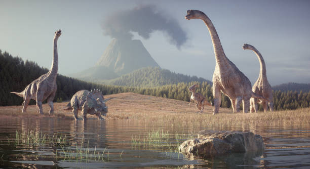 istock Dinosaurs in the nature. 1569778212