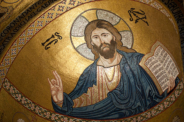 istock Palermo, Sicily, Cappella Palatina: Blessing Christ's Mosaic. 156979706