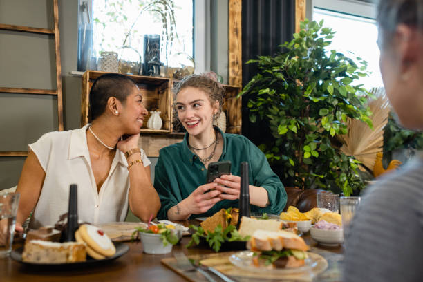 istock Lunching at a Cafe with Friends 1569803927