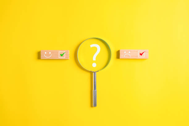istock Customer satisfaction and product service evaluation, Customer feedback review, Positive and negative emotions, Good and bad experience, Happy and unhappy emoji icons 1569809949