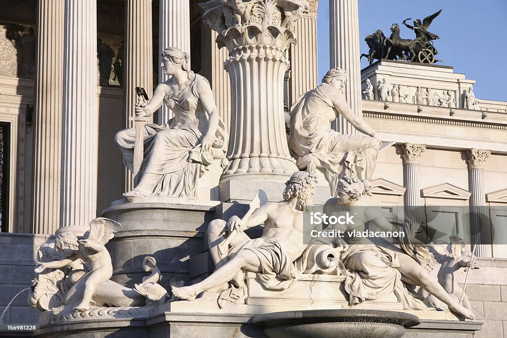 Parlamento austriaco a Vienna, Austria - Foto stock royalty-free di Acqua