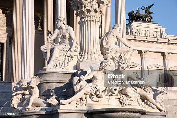 Parlamento Austríaco Em Viena Áustria - Fotografias de stock e mais imagens de Antigo - Antigo, Antiguidade, Ao Ar Livre