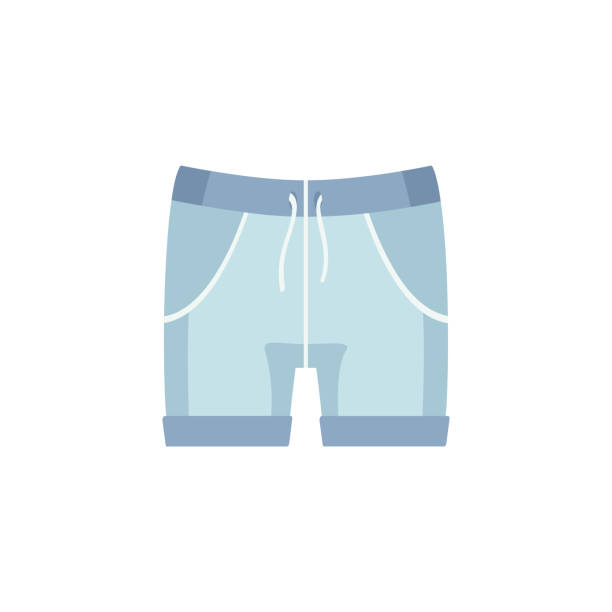 illustrazioni stock, clip art, cartoni animati e icone di tendenza di pantaloncini da uomo. - shorts swimming shorts swimwear men