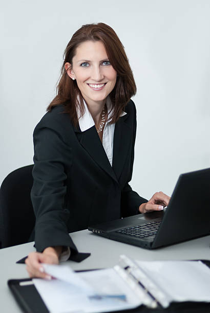 istock Young businesswoman at work 156985166