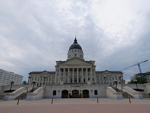 Topeka, Kansas - July 22, 2023: State Capitol in Topeka, KS